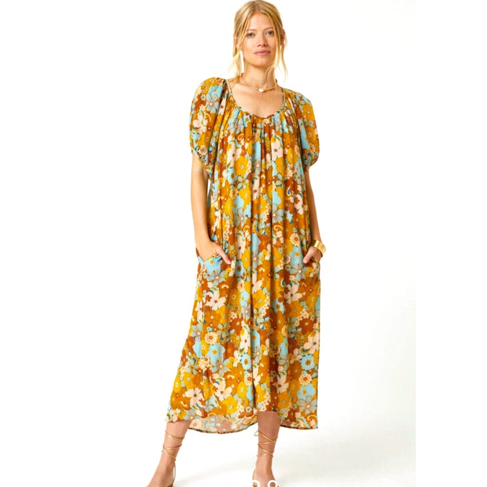 Anthropologie Sundry Retro Floral Maxi